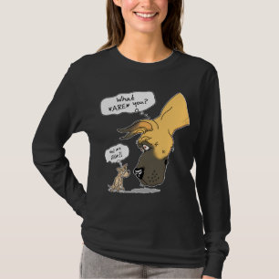 T-shirt Great dane & jovem corça da chihuahua