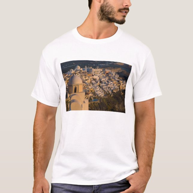 T-shirt Grécia e Ilha Grega de Santorini cidade de (Frente)