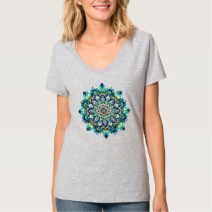 T-Shirt Green/Blue Mandala