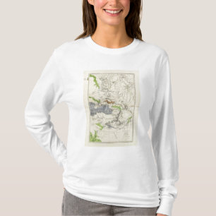 T-shirt Green River do mapa de estradas pacífico do trilh