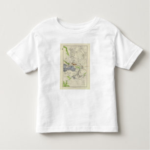 T-shirt Green River do mapa de estradas pacífico do trilho
