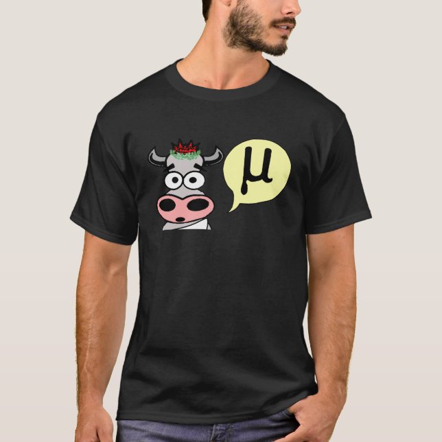 T-shirt grego da vaca do MOO (Frente)