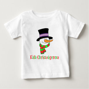 T-shirt Grego de Natal Snowman