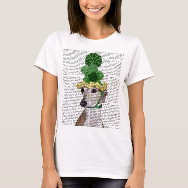 T-shirt Greyhound em Green Knmit Hat 2 (Frente)