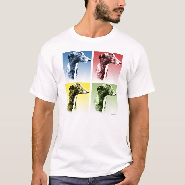 T-shirt Greyhound Pop Art (Frente)