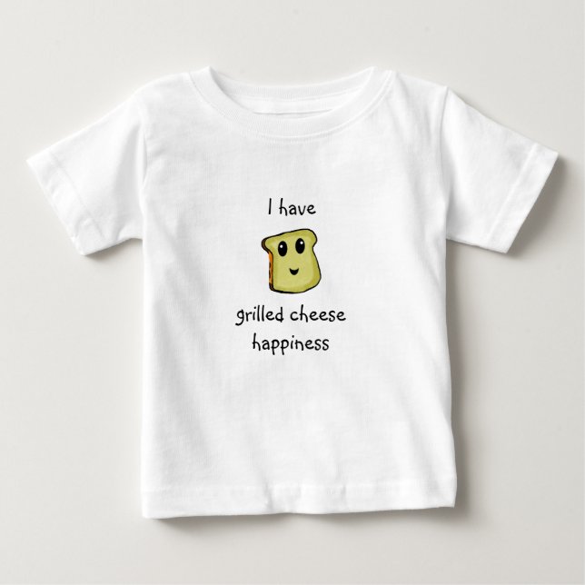 T-shirt grilledcheesehappiness, eu tenho, queijo grelhado… (Frente)