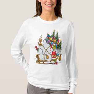 T-shirt Grinch Clássico Grinch & Max com Trenó