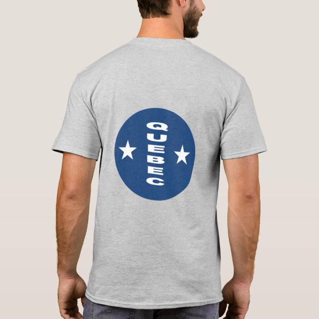 T-shirt gris dos homme QUEBEC (Verso)