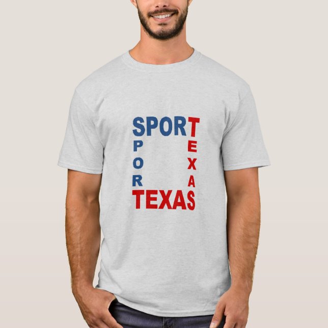 T-shirt gris homme SPORT TEXAS (Frente)