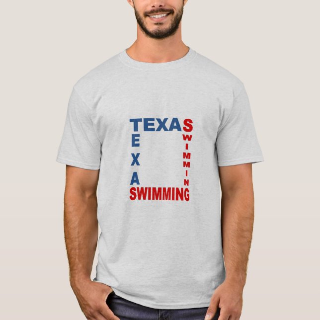 T-shirt gris homme TEXAS PISCINE (Frente)