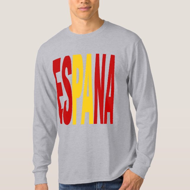T-shirt gris manches longues   ESPANA (Frente)