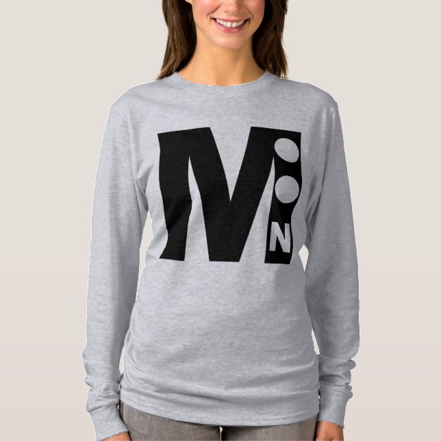 T-shirt gris TOP DESIGN MOON (Frente)