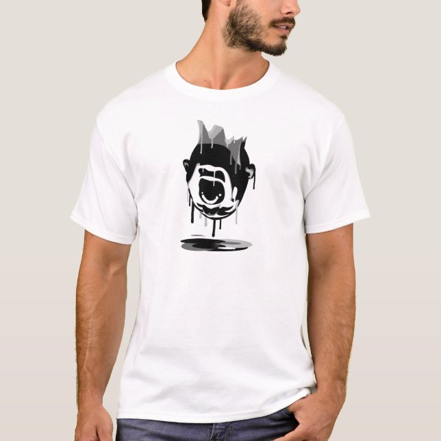 T-shirt Gritar de gotejamento de cabeça para baixo (Frente)