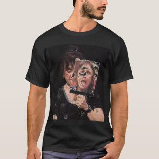 T-shirt - gritar de Janice - preto