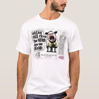T-shirt Gritares políticos de Sheople Sheeple dos