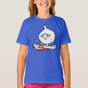 T-shirt Grito engraçado da cebola, cortando o ser humano