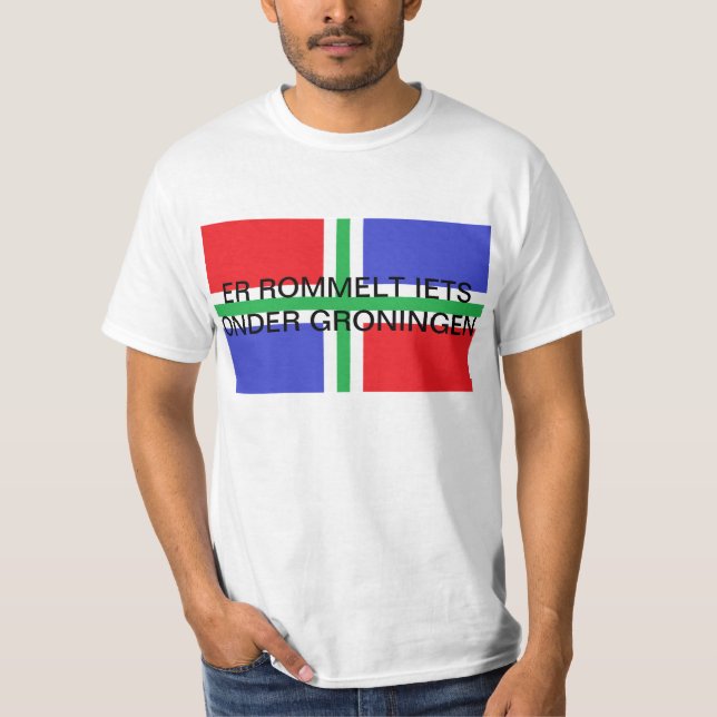 T-shirt Groningen que aardbeving (Frente)