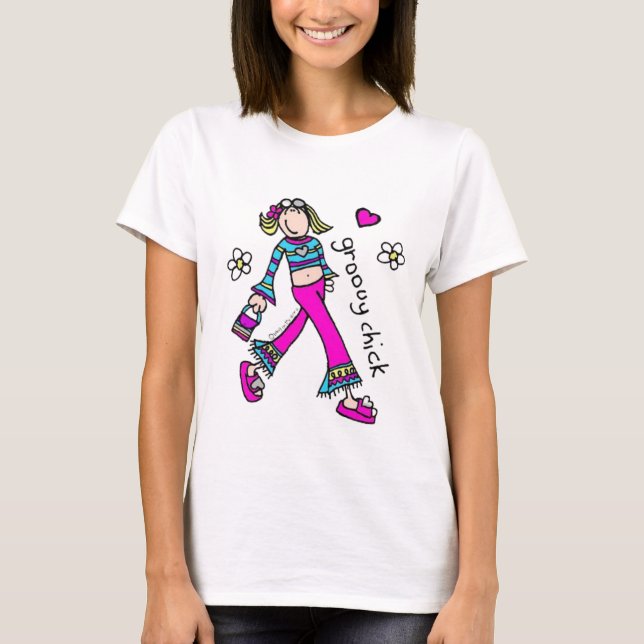t-shirt groovy chick Available now (Frente)