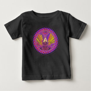 T-shirt Groovy Floral Patterno: Letra A