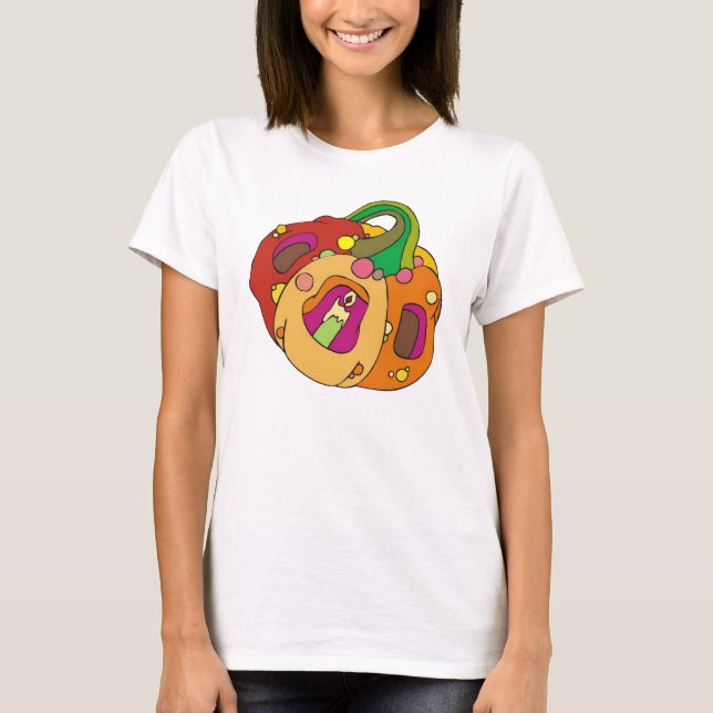 T-shirt Groovy Jack-o-lantern (Frente)