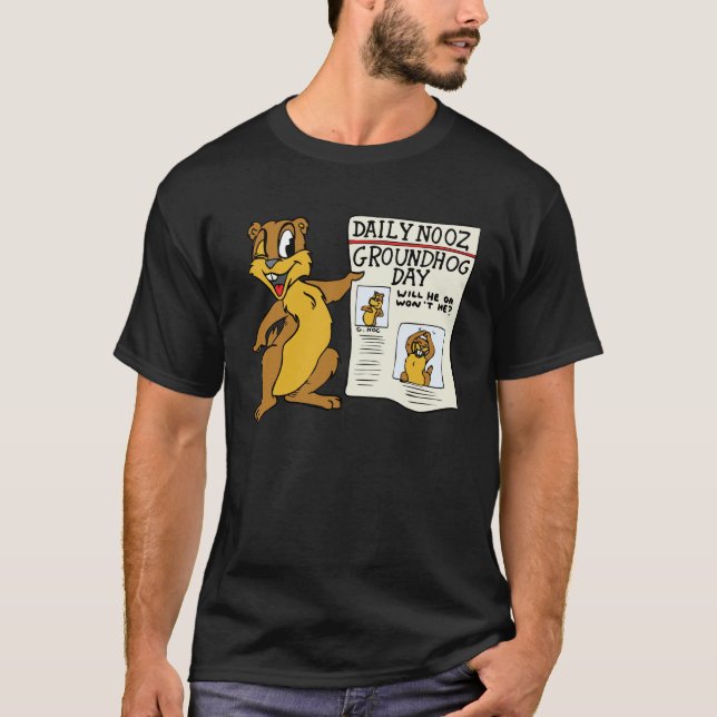 T-shirt "Groundhog Day News" (Frente)