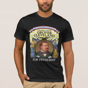 T-shirt Grover Cleveland 1884 homens do Tshirt da campanha