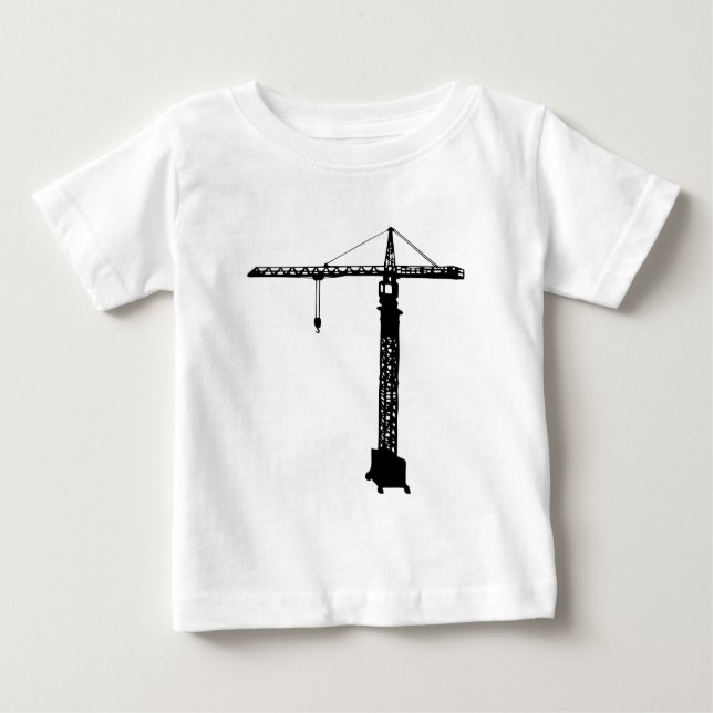 T-shirt grue do guindaste de torre (Frente)