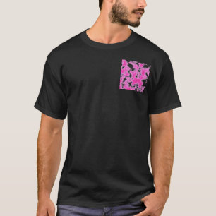 T-shirt Grunge cor-de-rosa