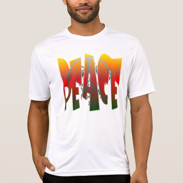 T-shirt Grunge da paz (Frente)