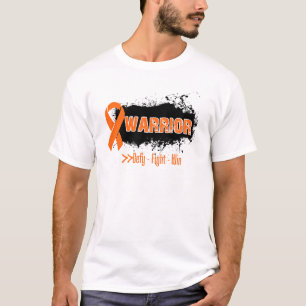 T-shirt Grunge - GUERREIRO - câncer de rim (da laranja)