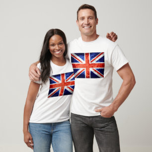 T-shirt Grunge Reino Unido Flag 4
