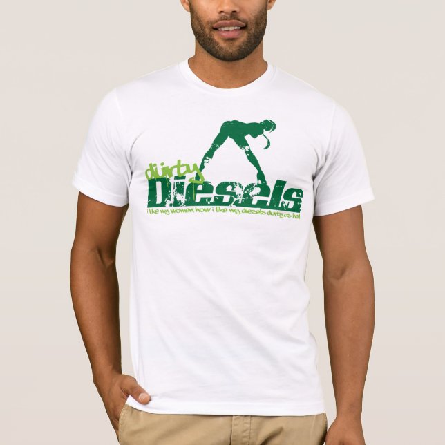 T-shirt Grunge verde dos diesel de Durty (Frente)