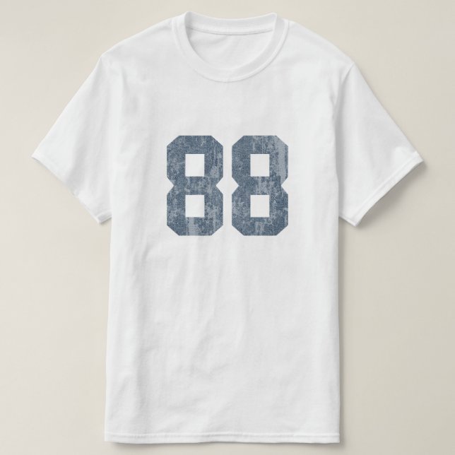 T-shirt Grungy Faded 88 Azul (Frente do Design)