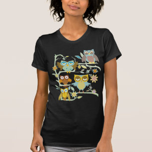 T-shirt Grupo bonito das corujas