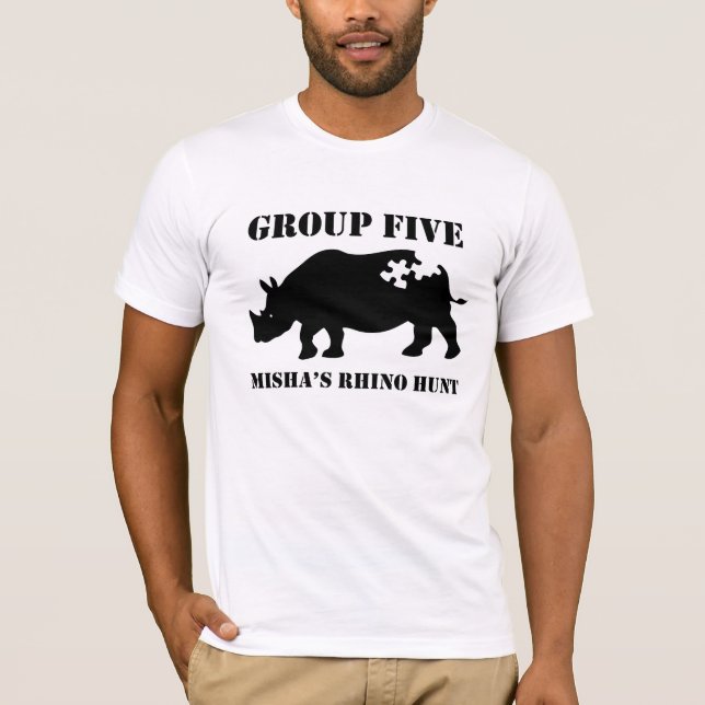 T-shirt Grupo cinco do design 5 (Frente)