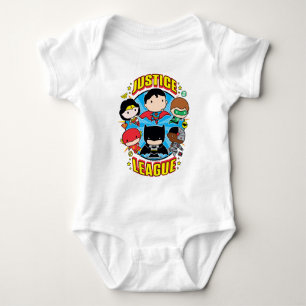 T-shirt Grupo da Liga da Justiça Chibi