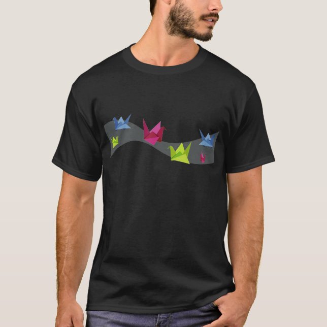 T-shirt Grupo de vária cisne de Origami (Frente)