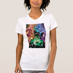 T-shirt Grupo do corpo da lanterna com cores