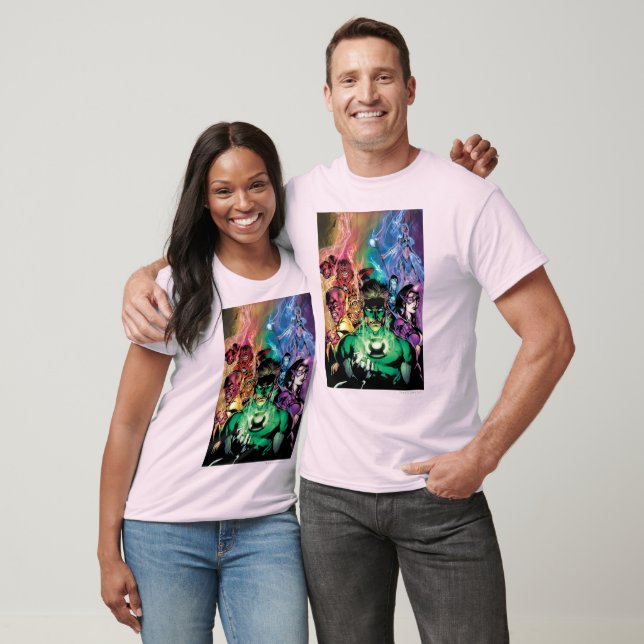 T-shirt Grupo Lanterna Corpo com Cores (Unissex)