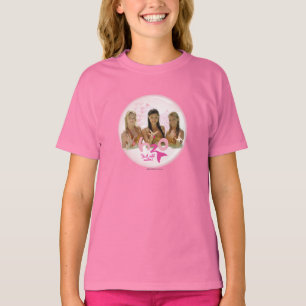 T-shirt Grupo na bolha cor-de-rosa