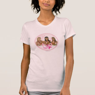 T-shirt Grupo na bolha cor-de-rosa