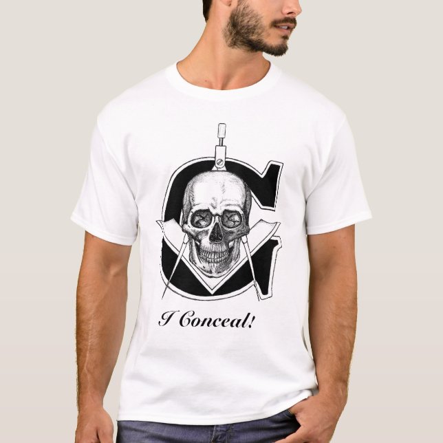 T-shirt Gskullzazzleready1, eu escondo! (Frente)