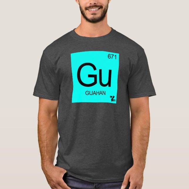 T-shirt GUAM FUNCIONA o elemento raro da ilha 671 (Frente)