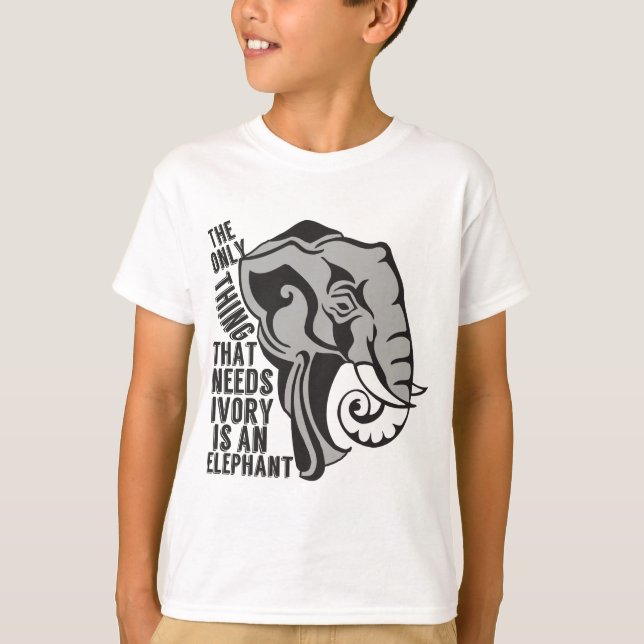 T-shirt Guarde elefantes e crianças de ativistas animais b (Frente)