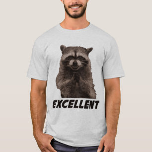 T-shirt Guaxinim mau excelente do traço
