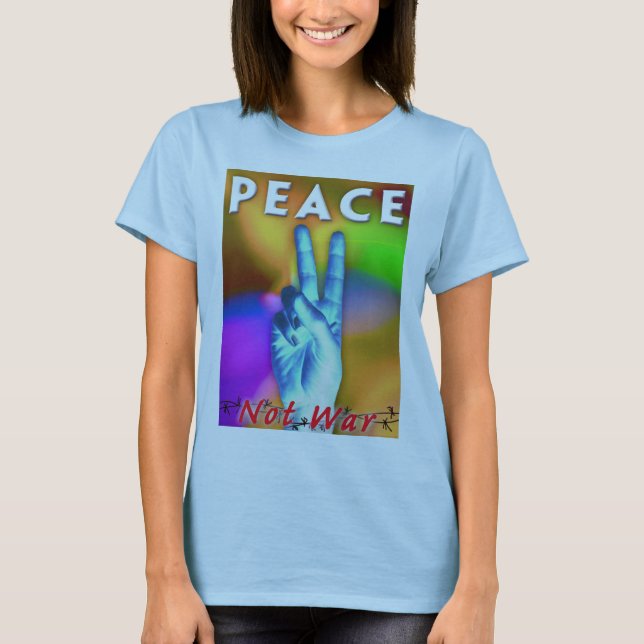 T-shirt Guerra da paz não (Frente)