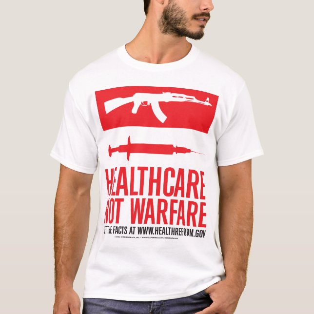 T-shirt Guerra dos cuidados médicos NÃO (Frente)
