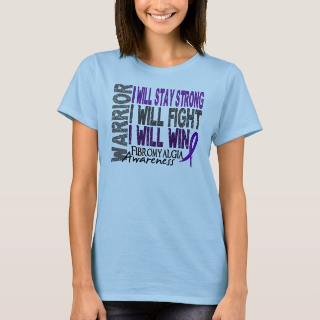T-shirt Guerreiro da fibromialgia (Frente)