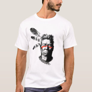 T-shirt guerreiro do nativo americano