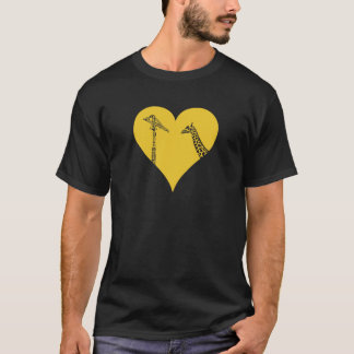 T-shirt Guindastes do amor dos girafas